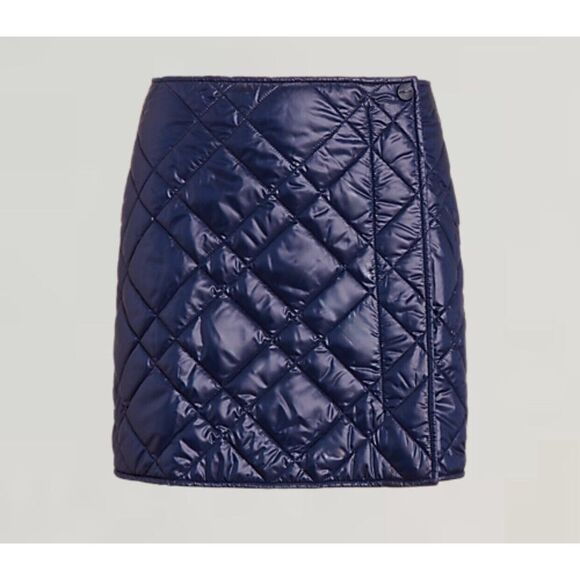 NEW- RLX Ralph Lauren Quilted Wrap Skirt Navy Blue size Small, RETAIL PRICE $439